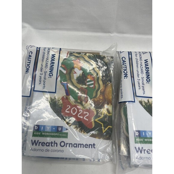 Lowe's Kids' DIY Workshops Carft Kits 3 Wreath Ornament New - Picture 5 of 9